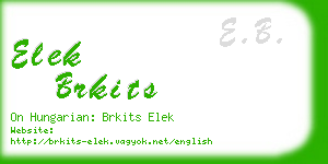 elek brkits business card